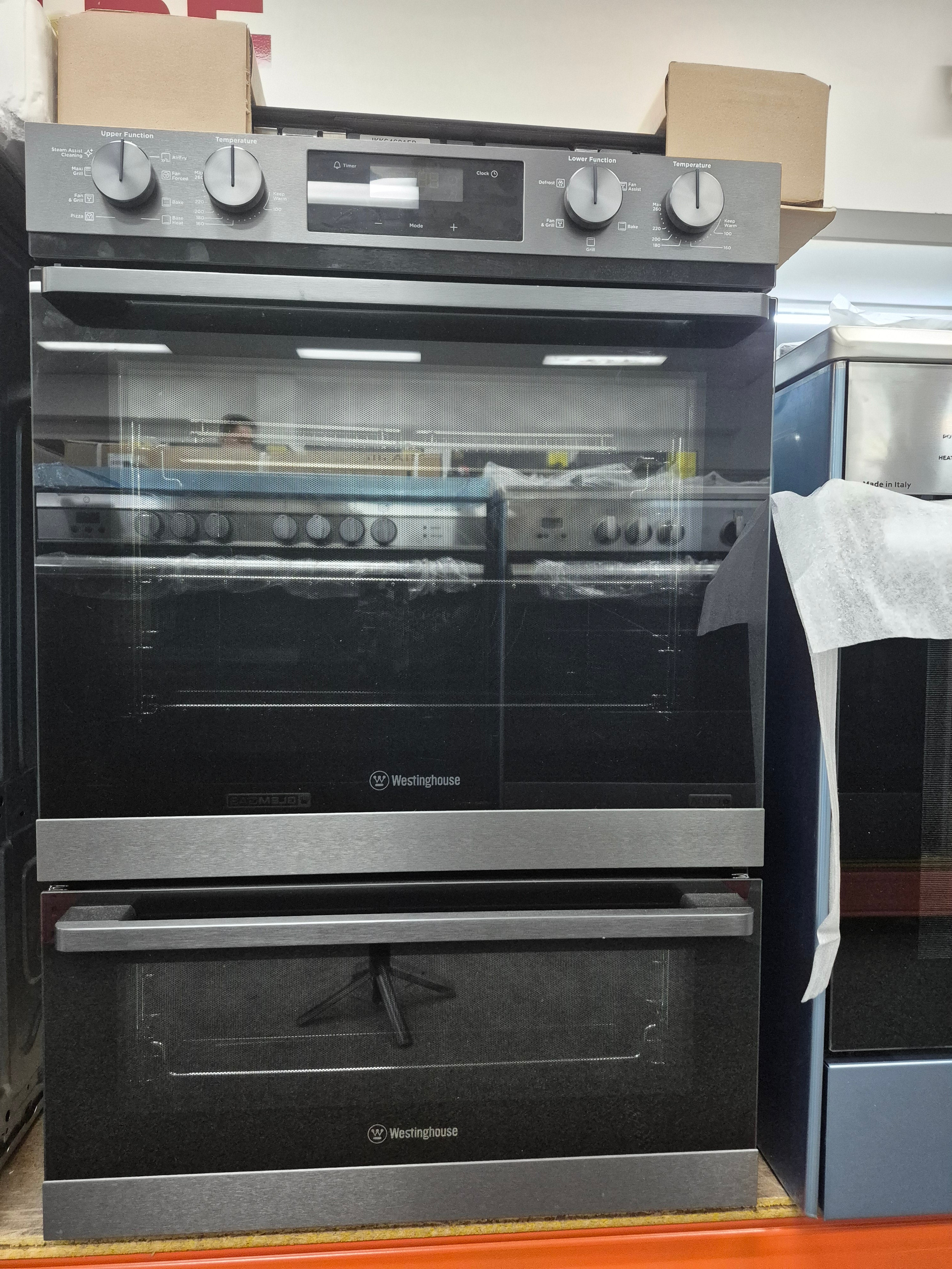 Westinghouse WVE6526DD 60cm Multi-Function 8/5 Duo Oven with AirFry Dark Stainless Steel