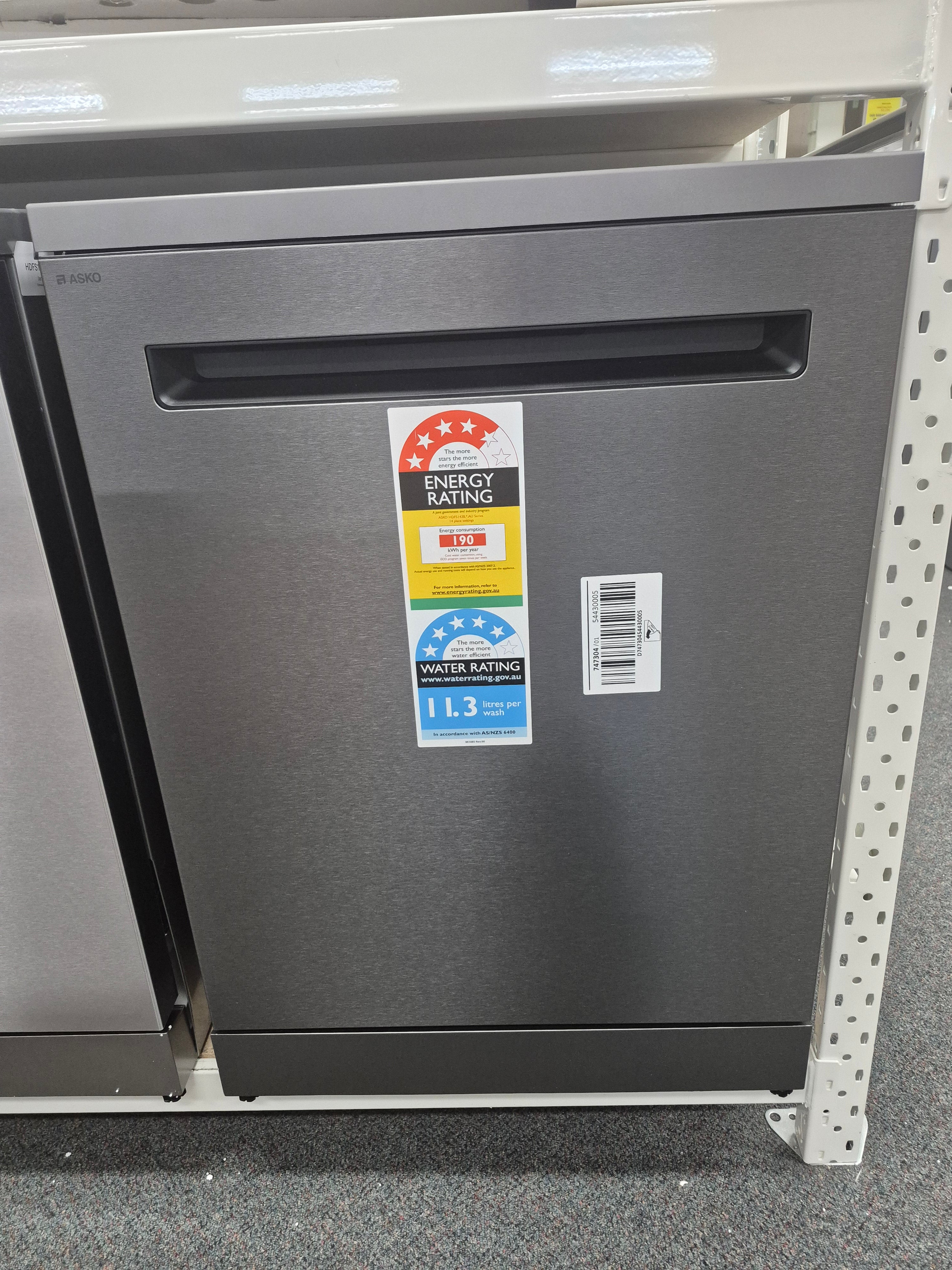 Asko HDFS143BBS 60cm Freestanding Dishwasher with Turbo Drying™