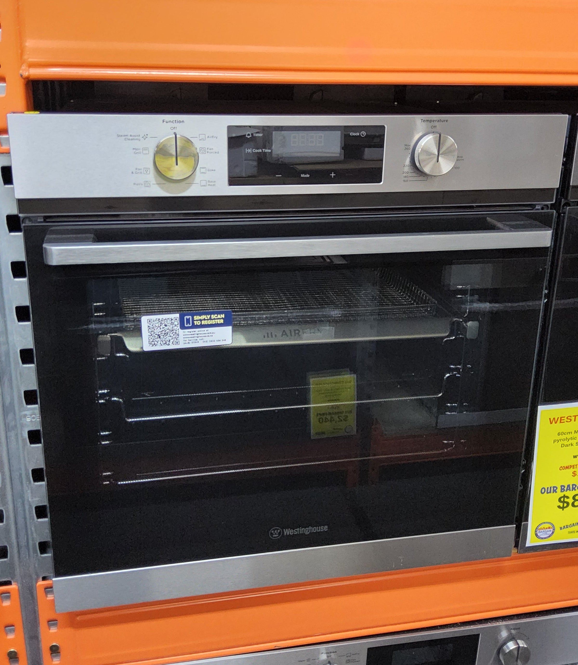 Westinghouse WVE6516SD 60cm Multi-Function Oven with AirFry Stainless Steel