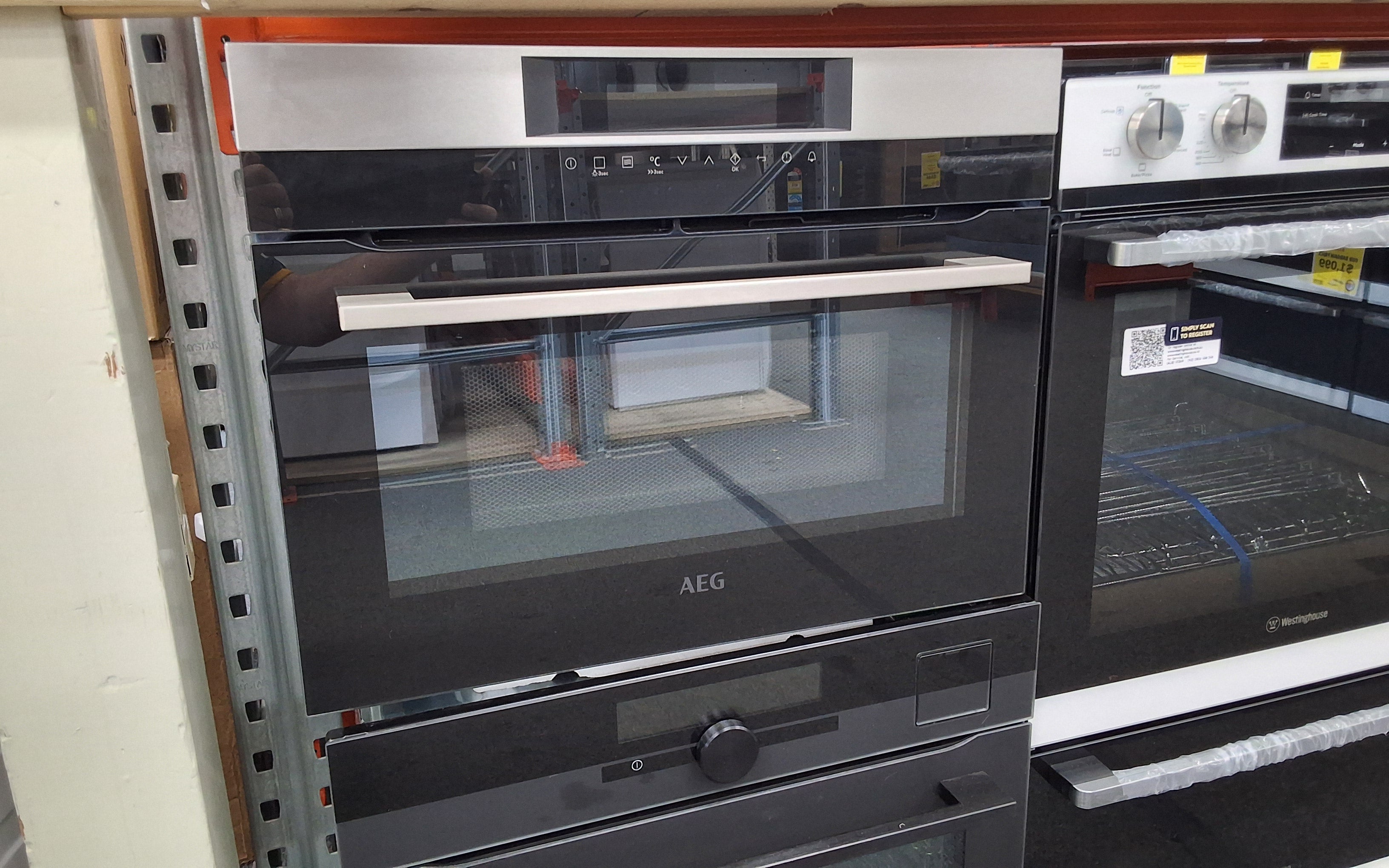 AEG KMK761000M 450mm CombiQuick Combi Compact Oven Microwave