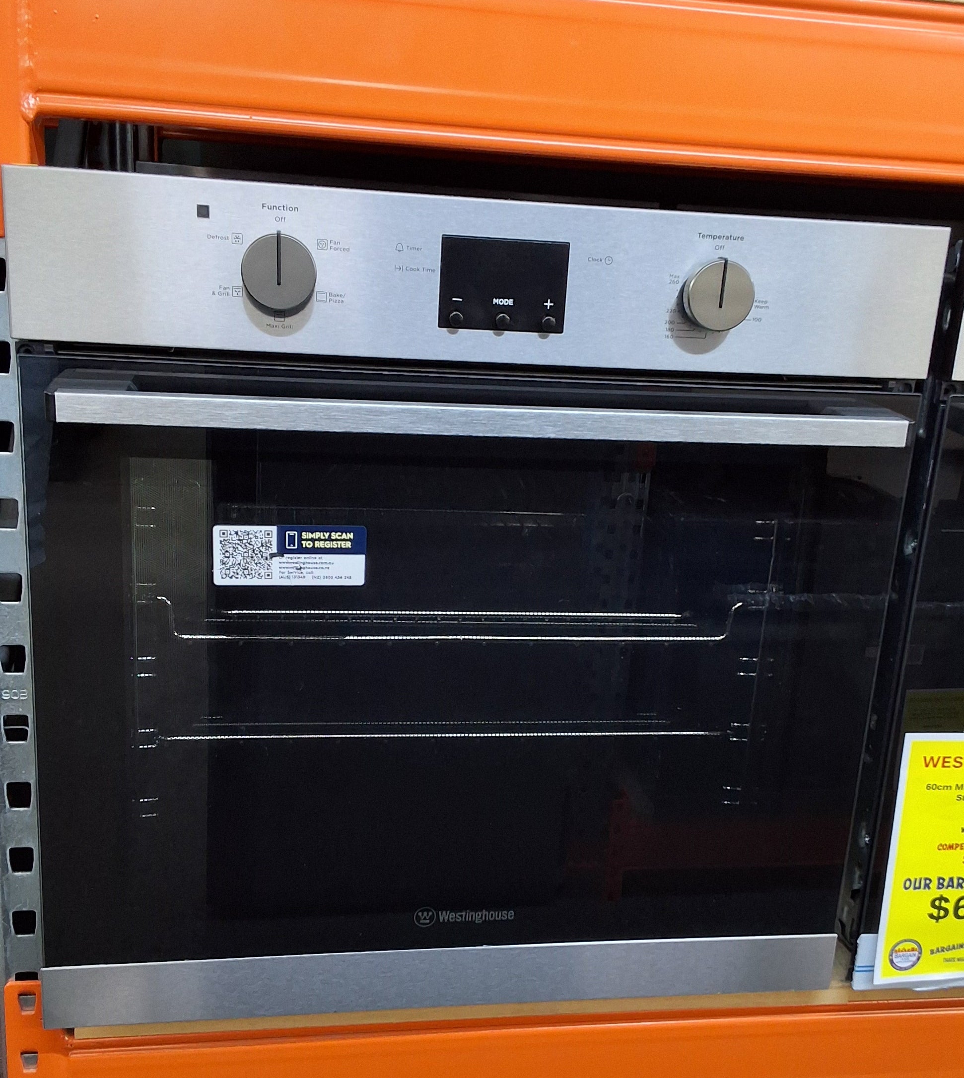 Westinghouse WVE6515SDA 60cm Multi-Function 5 Oven Stainless Steel