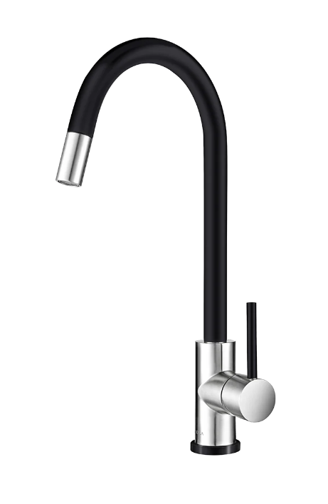 Hafele 566.68.360 Mixer Tap Two Tone Black & Stainless Steel