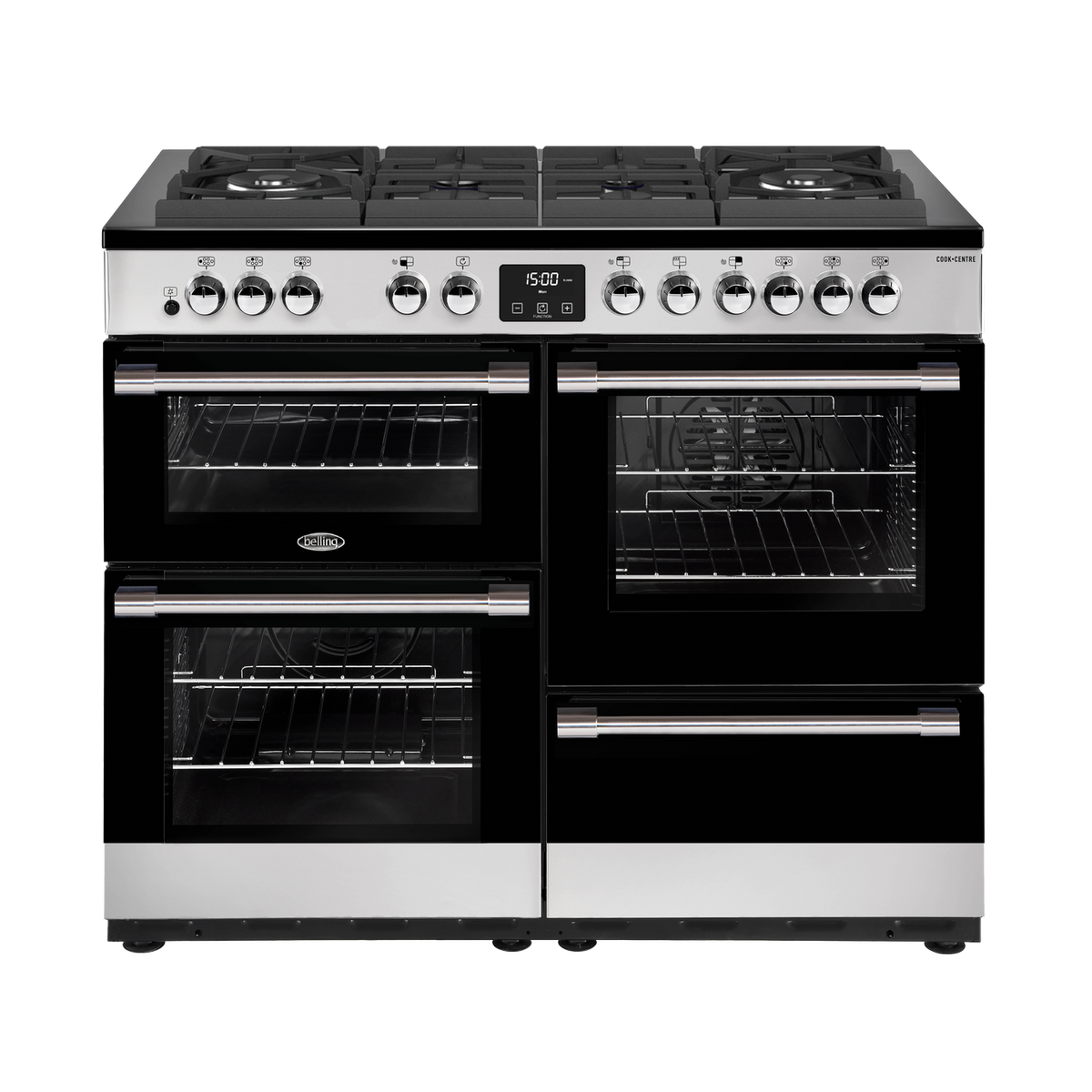 BCC900GTGSS Belling CookCentre Deluxe 90cm Gas-Through-Glass Range Cooker