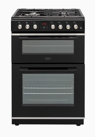 Belling BFS60DODF 60cm Dual Fuel Freestanding Cooker - Gas Cooktop & Electric Double Oven