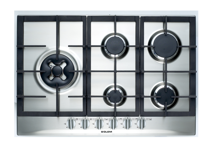 Glem FC95GWI 90cm 5 Burner Gas Hob Stainless Steel