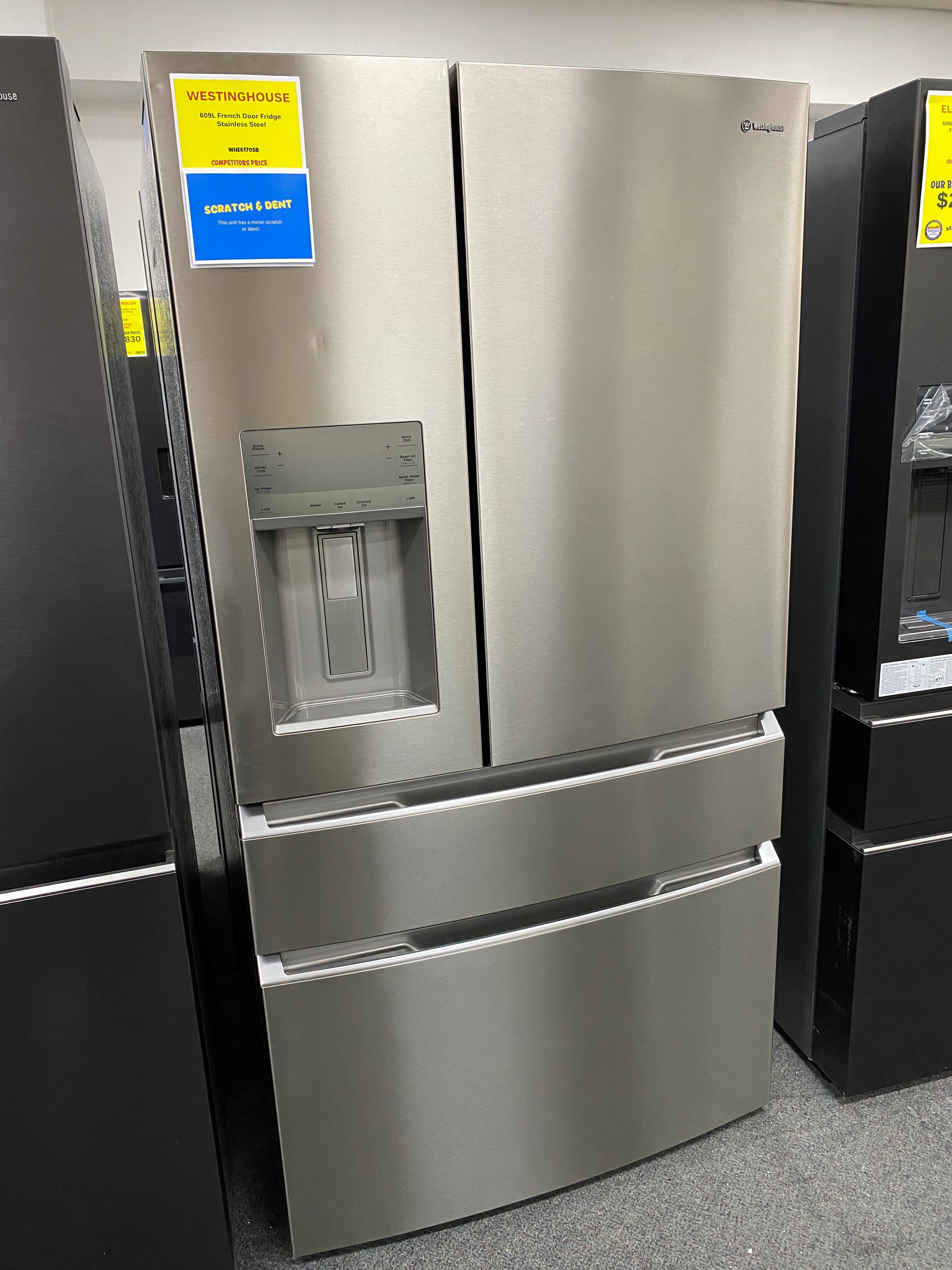 Westinghouse WHE6170SB 609L French Door Fridge Stainless Steel