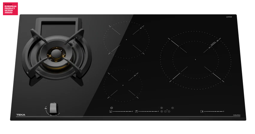 Teka JZC 94313 BBN BK 90cm Hybrid Gas on Glass and Induction Cooktop