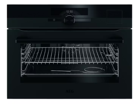 AEG NKB9A82KT 45cm Compact 9000 Series SteamPro Multifunction 24 Oven with Sous-Vide, Matte Black