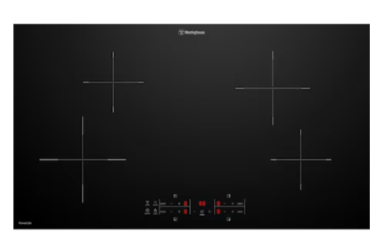 Westinghouse WHI942BE 90cm 4 Zone Power Lite Induction Cooktop