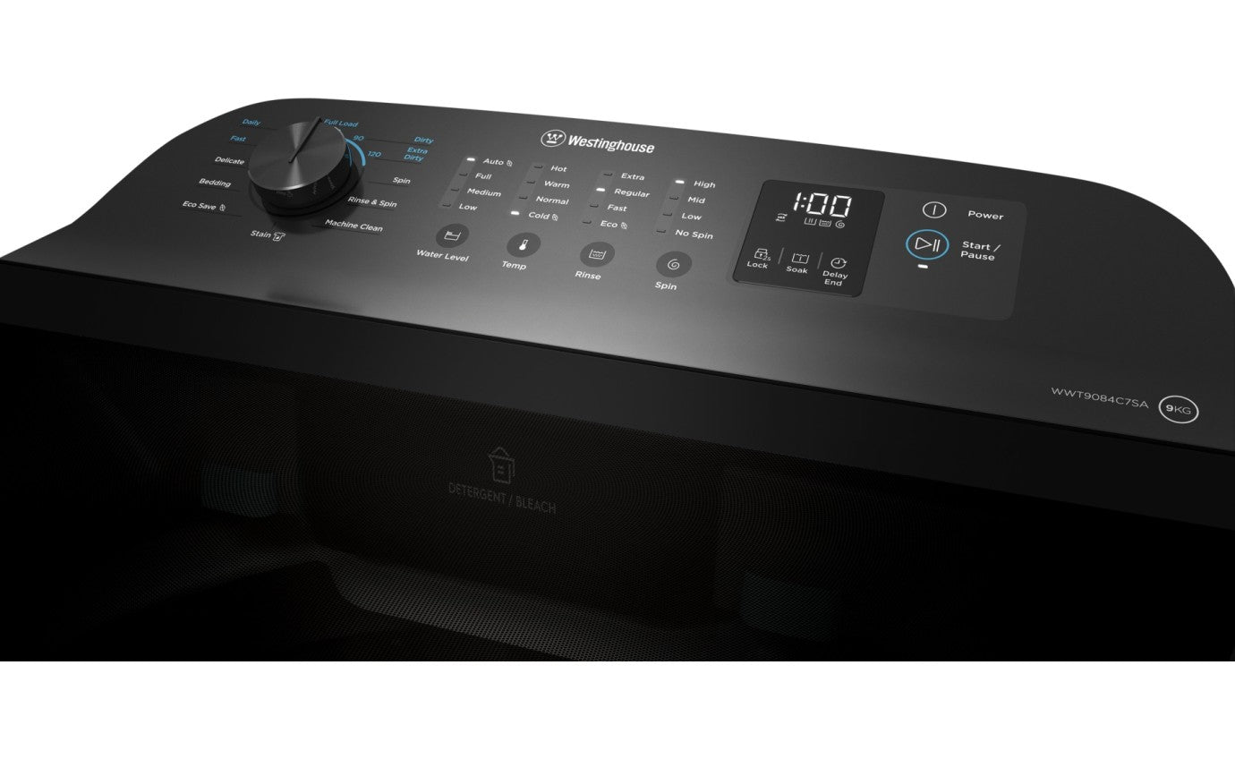 Lavatrice Westinghouse WWT9084C7SA a carica dall'alto da 9 kg EasyCare