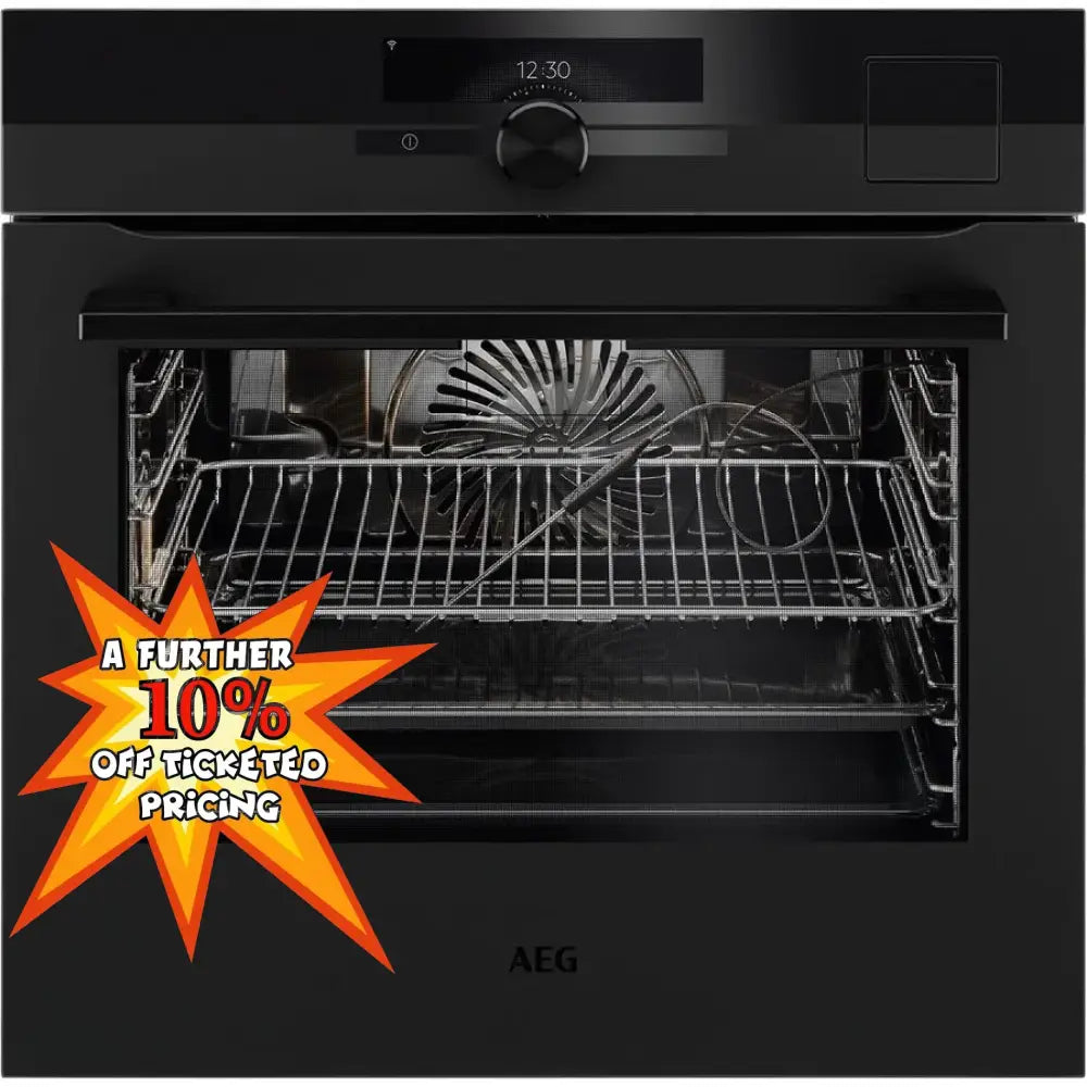 Aeg Bsk99733Pt 60Cm Steampro Multifunction 25 Ovenwith Steamify® Matte Black Oven