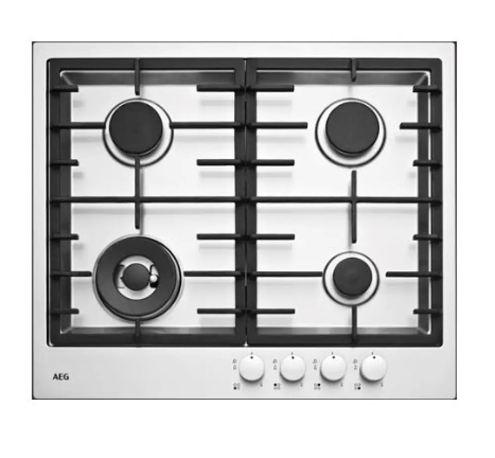 Aeg Hg60Fx-M 60Cm 4 Burner Gas Stainless Steel Cooktop