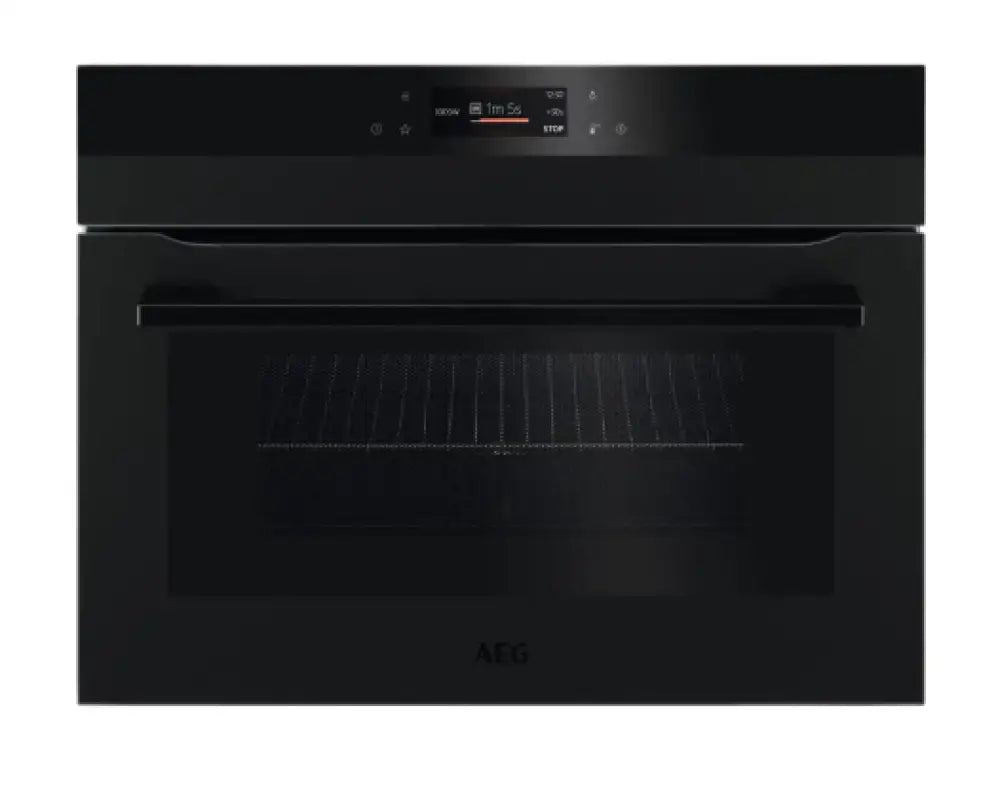 AEG KMK76208PT 450mm Compact CombiQuick Microwave Oven Matte Black Ovens