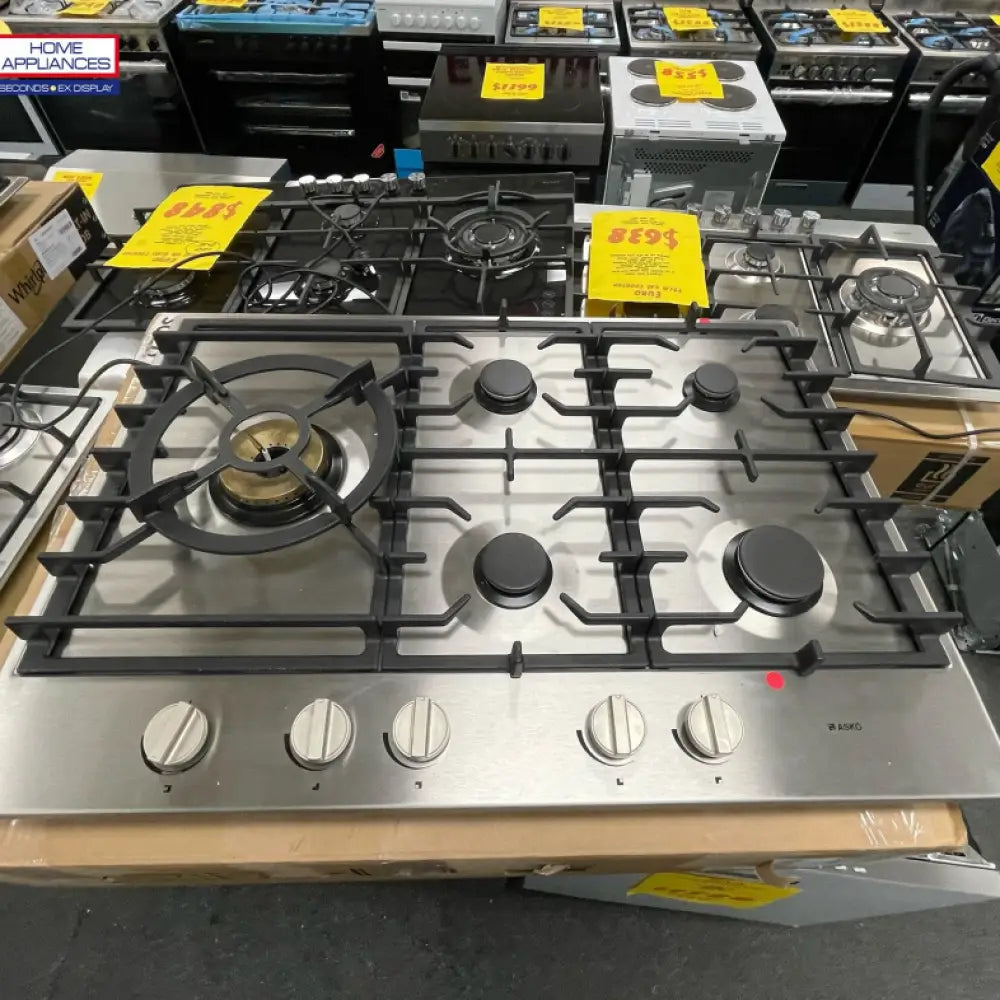 Asko Hg1776Sd 75Cm Gas Cooktop Stainless Steel