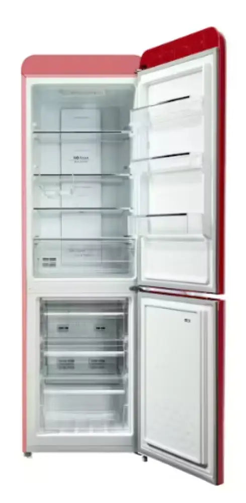 Chiq Crbm228Nr3 231L Retro Style Bottom Mount Red Fridge