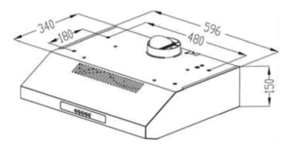 Euro Eaf600Ss 60Cm Stainless Steel Fixed Rangehood