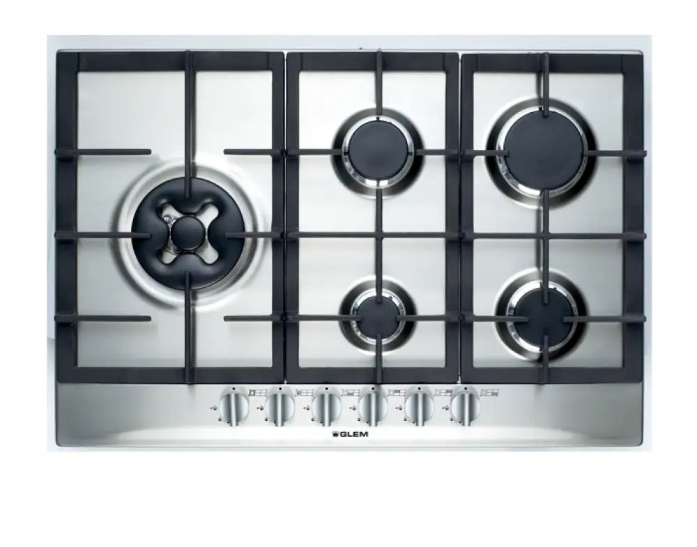 Glem FC95GWI 90cm 5 Burner Gas Hob Stainless Steel Cooktop