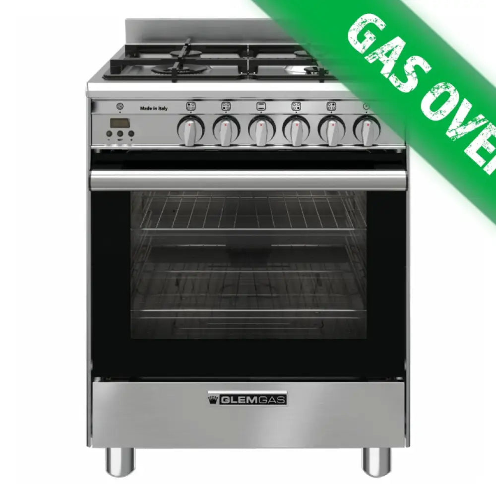 Glem Gb664Gg Stainless Steel 60Cm Gas Cooker Upright