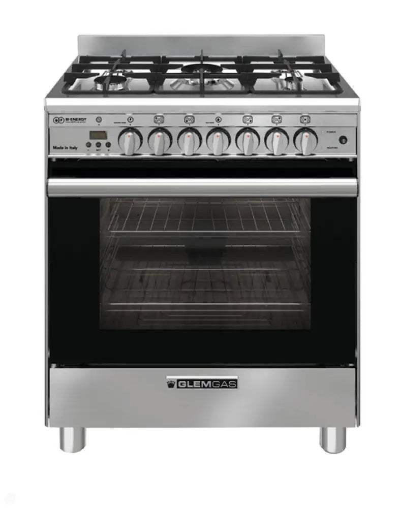 Glem Gb765Dop 70Cm Stainless Steel Gas Bi Energy Cooker Upright