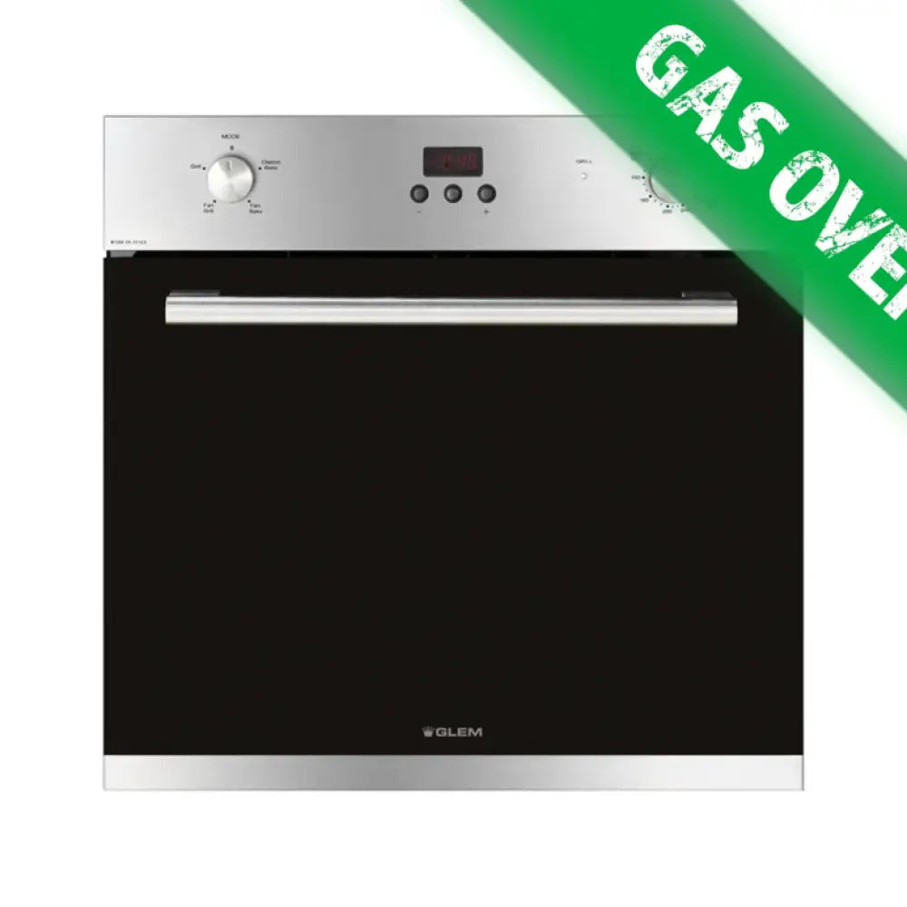 Glem GF64GEI 60Cm Stainless Steel Fan Assisted Gas Oven - Bargain Home Appliances