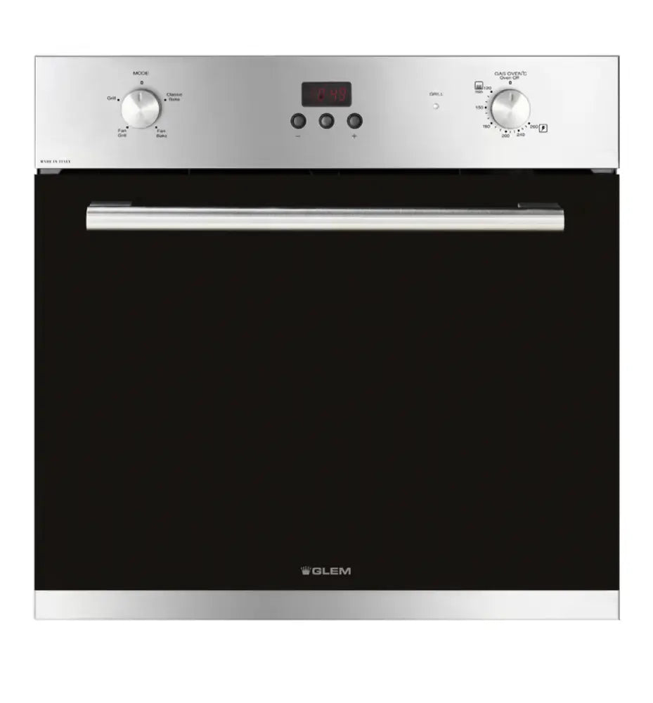 Glem Gf64Gei 60Cm Stainless Steel Fan Assisted Gas Oven