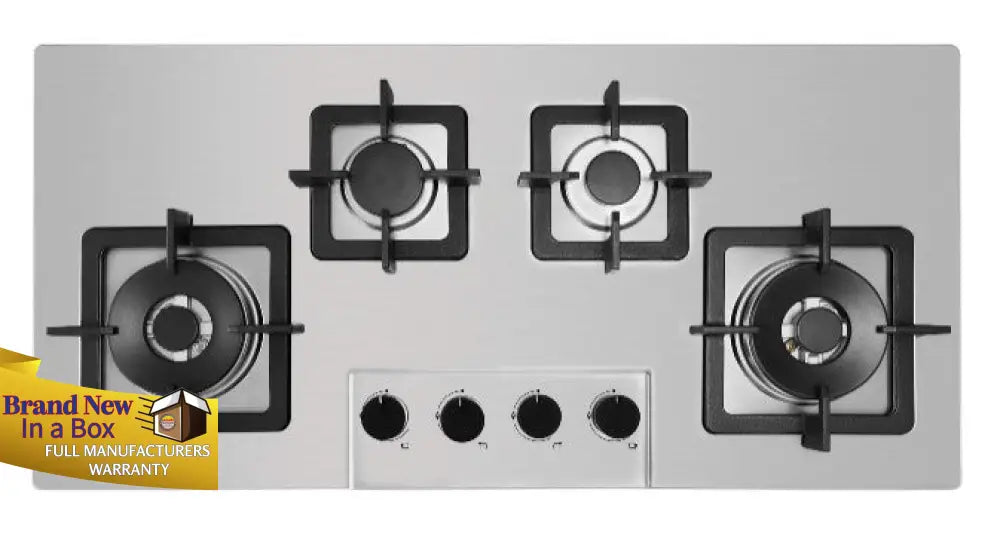 Goldline Sab4Glss Stainless Steel 93Cm Ng Gas Cooktop