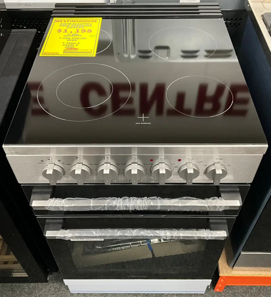 Westinghouse Wfe542Sc 54Cm Electric Oven With Ceramic Hob Upright