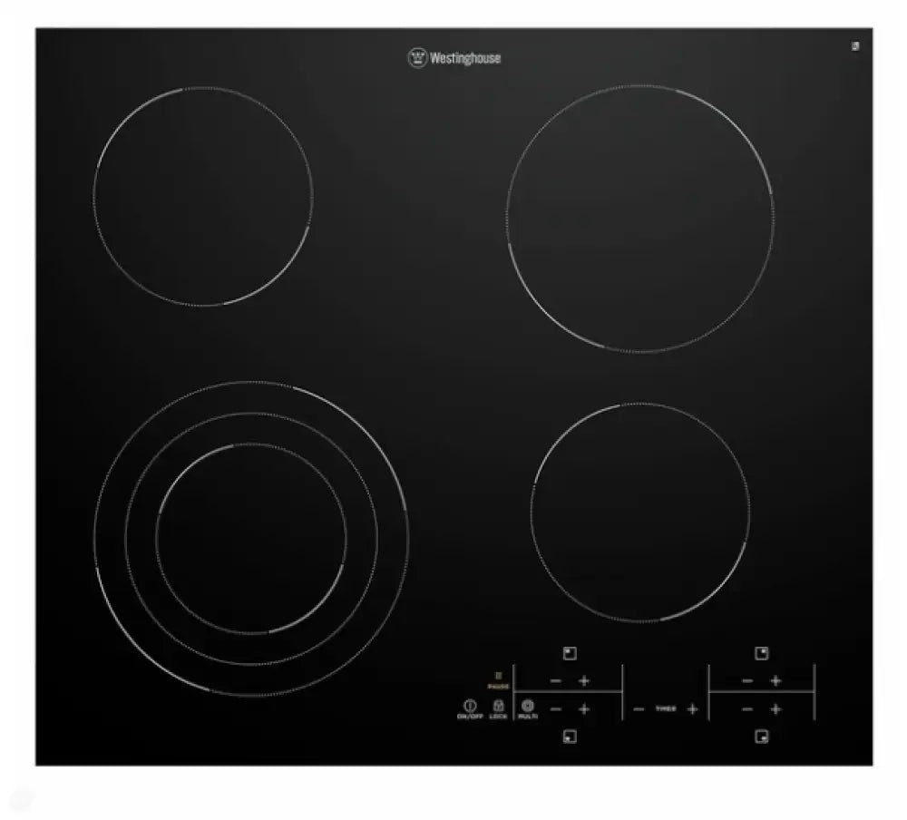 Westinghouse Whc643Be 60Cm 4 Zone Ceramic Cooktop