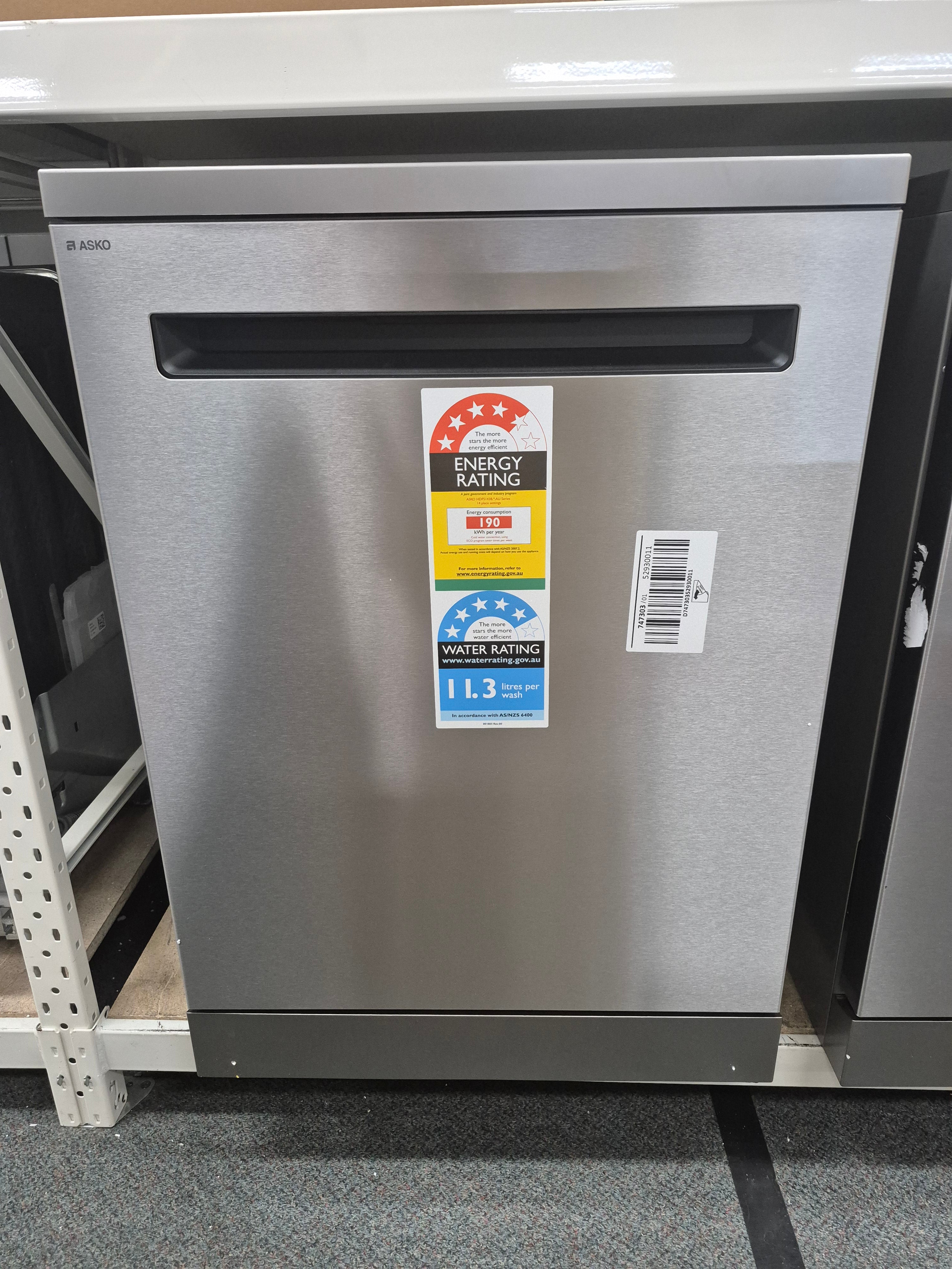 ASKO HDFS143BS  60cm Core Freestanding Dishwasher Stainless Steel