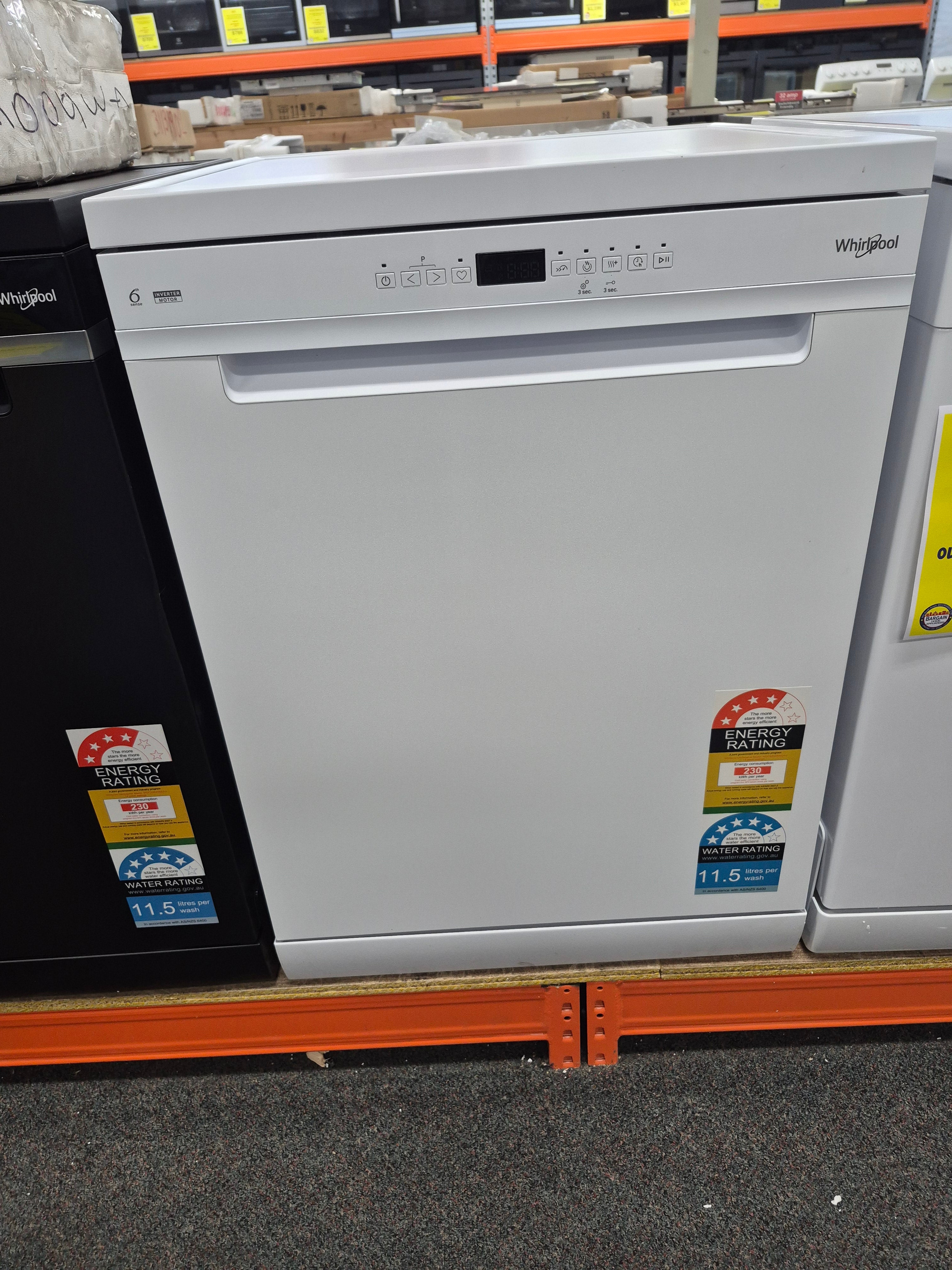 whirlpool WDFS3R4NWEAU 60cm 14 Place Setting Freestanding Dishwasher with Natural Dry