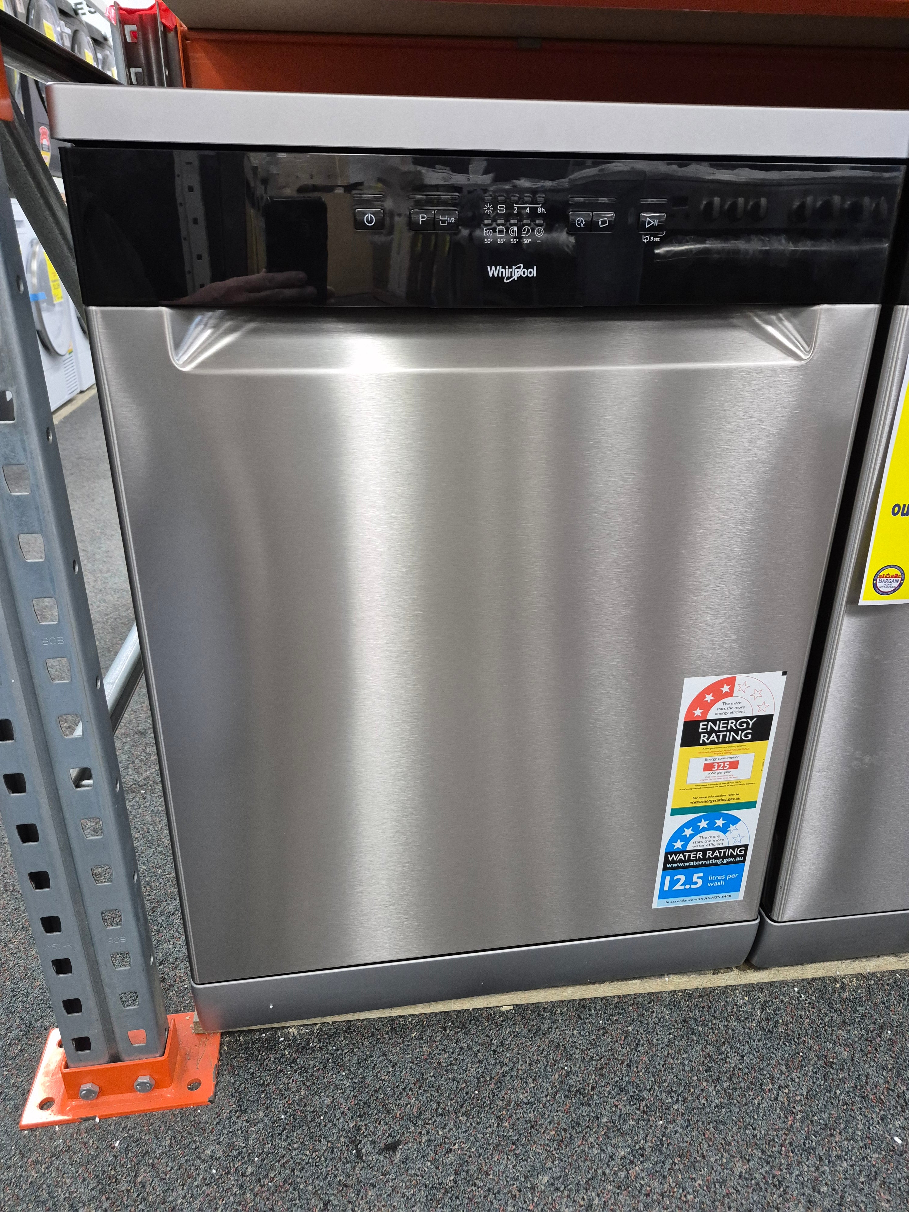 Whirlpool WFE2B19XAUS 60cm 14 Place Setting Freestanding Stainless Steel Dishwasher