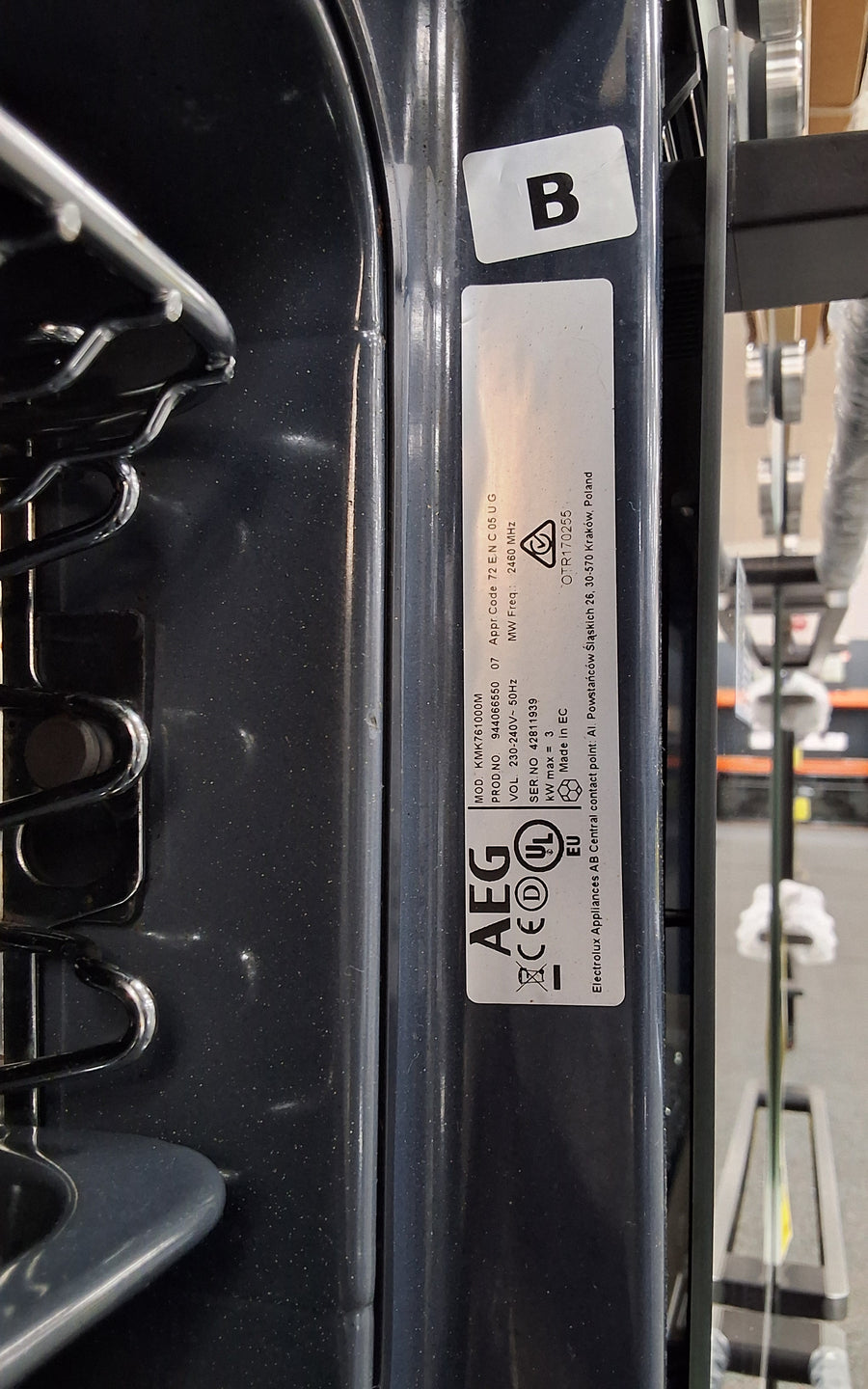 AEG KMK761000M 450mm CombiQuick Combi Compact Oven Microwave