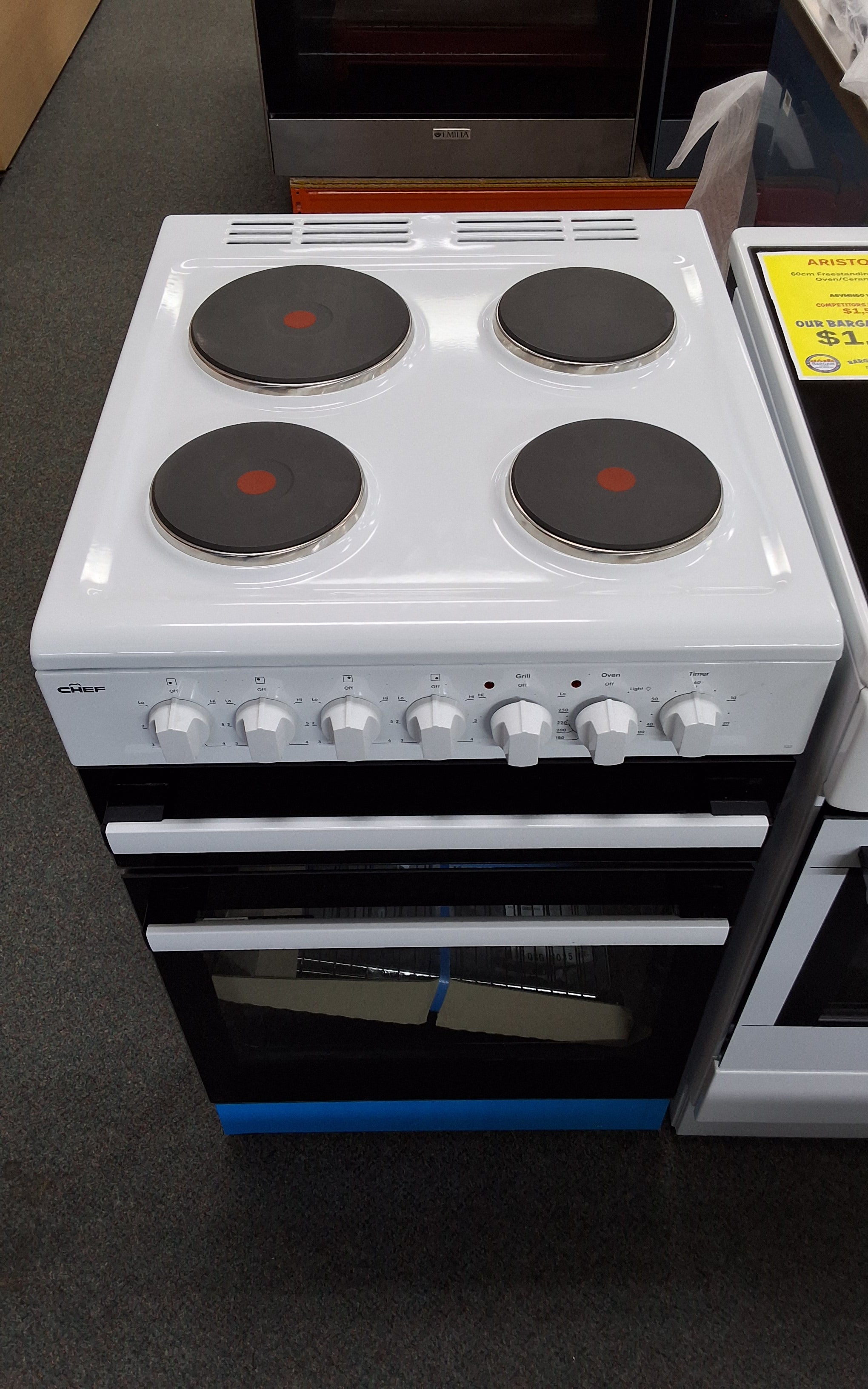 Chef CFE533WB 54cm Freestanding Electric Oven/Stove