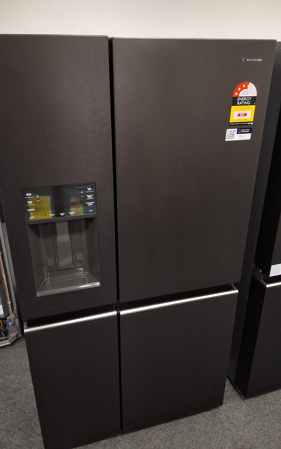 Westinghouse WQE6170BB 609L Quad Door Fridge Matte Black
