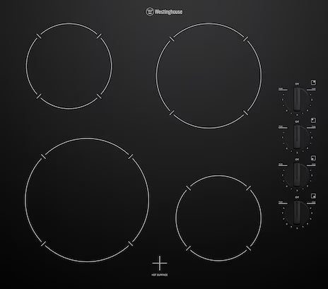 Westinghouse WHC642BE 60cm 4 Zone Ceramic Cooktop with Knob Control - Series 3