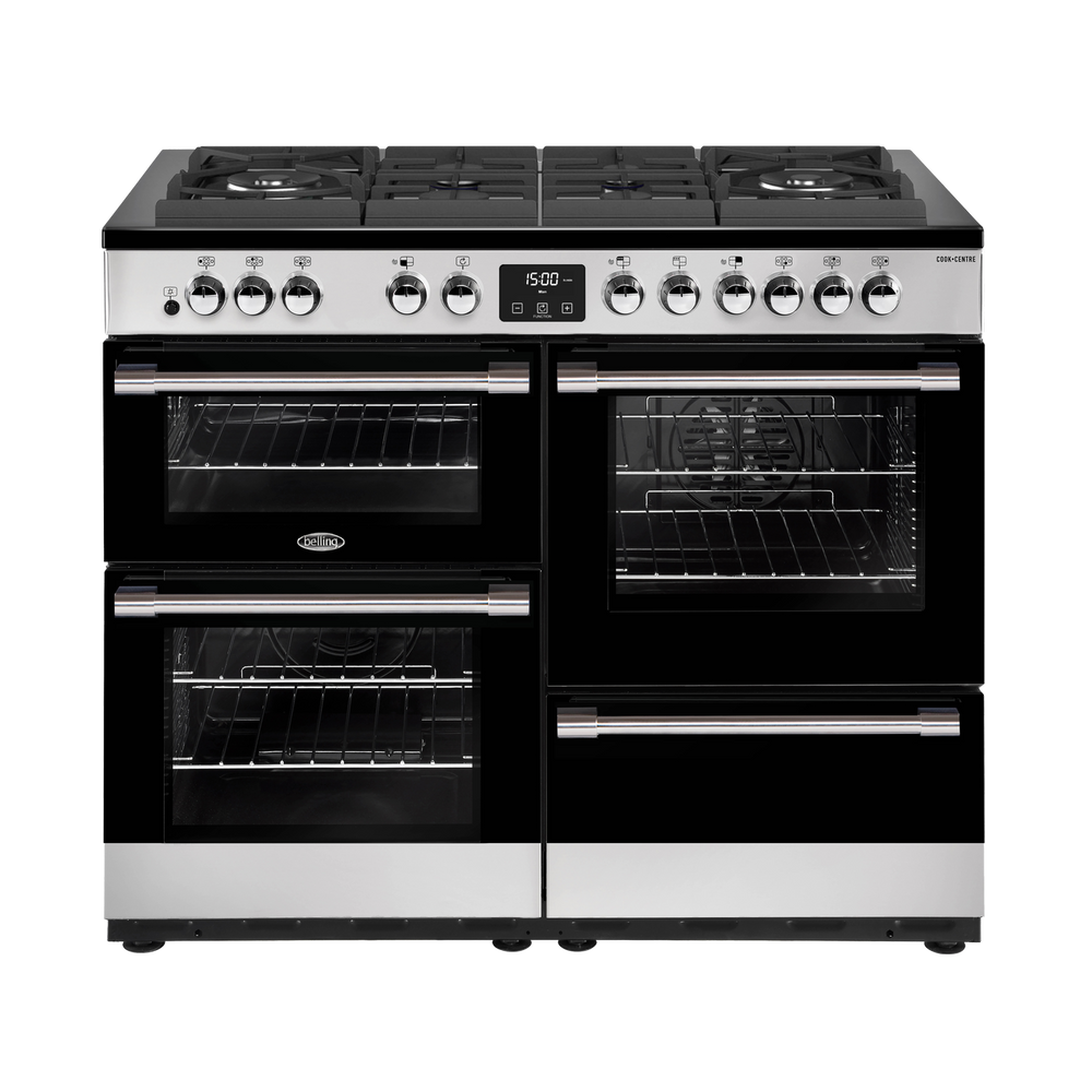 BCC900GTGSS Belling CookCentre Deluxe 90cm Gas-Through-Glass Range Cooker