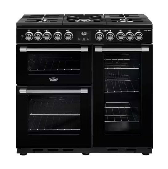 Belling BCC900DFB 90cm CookCentre Deluxe Dual Fuel Range Cooker