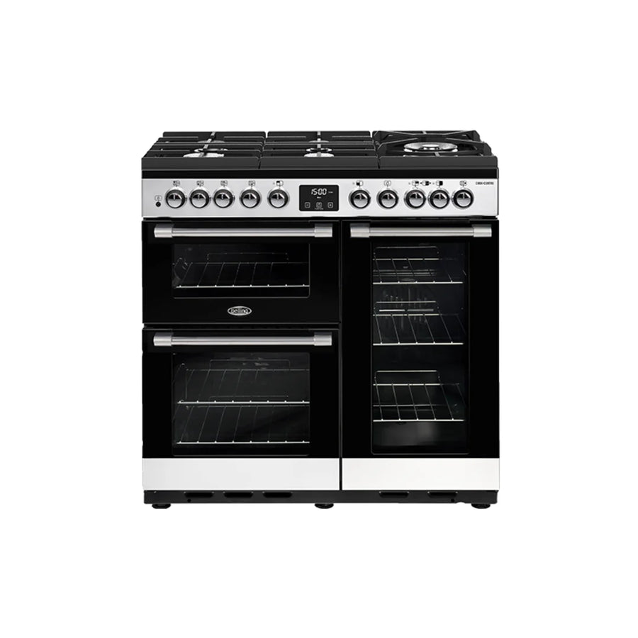 BCC900GTGSS Belling CookCentre Deluxe 90cm Gas-Through-Glass Range Cooker