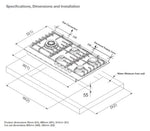 Belling BCT90GCBK 90cm 5 Burner Gas Cooktop in Black Enamel Finish