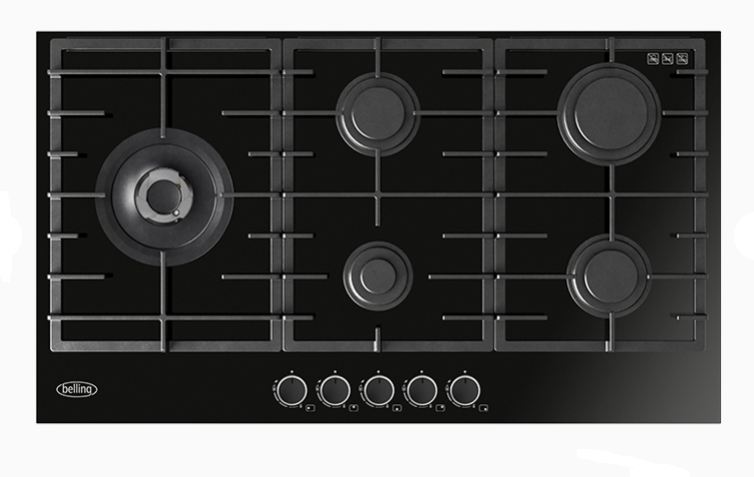 Belling BDC905LBK 90cm Gas-Thru-Glass Cooktop Black