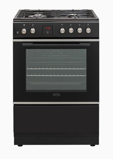 Belling BFS60SCDF 60cm Dual Fuel Freestanding Cooker - Gas Cooktop & Electric Oven