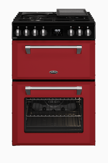 Belling BMR60DODFCHR 60cm Colour Boutique Mini Dual Fuel Range Cooker