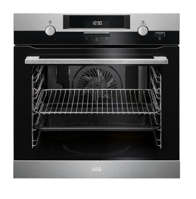 AEG BPK552220M 60cm SteamBake Multi-Function 10 Pyroluxe Oven Stainless Steel