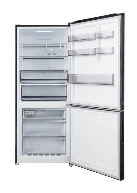 CHiQ CBM395NBS6E 396L Bottom Mounted Fridge Black Steel