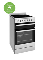 Chef CFE547SBB 54cm Stainless Steel Freestanding Oven with Electric Cooktop