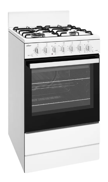Chef CFG504WCH 54cm White Gas Freestanding Cooker