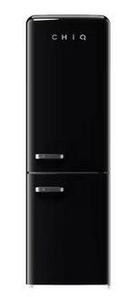 CHiQ CRBM229NB3 Retro Bottom Mount Fridge Black