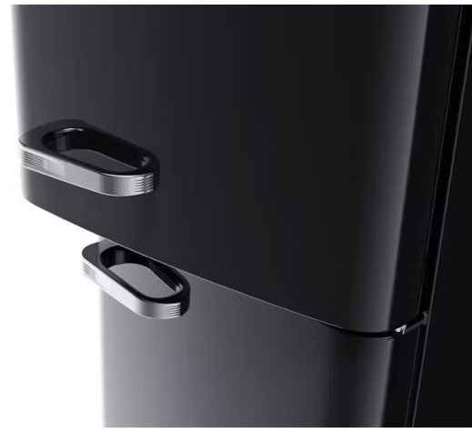 CHiQ CRBM229NB3 Retro Bottom Mount Fridge Black