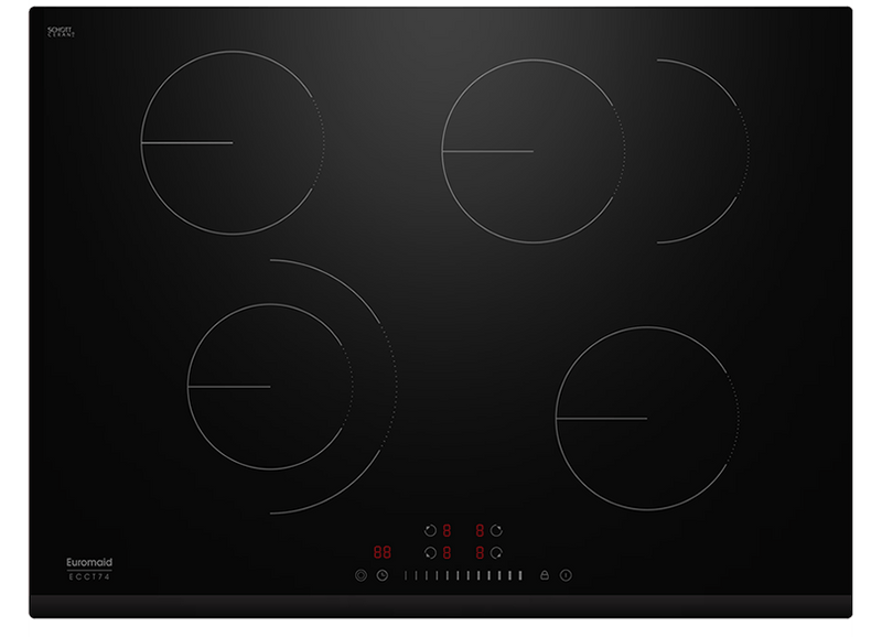 Euromaid ECCT74 70cm Ceramic Cooktop with 4 Zones