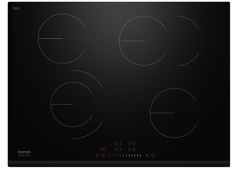 Euromaid ECCT74 70cm Ceramic Cooktop with 4 Zones